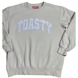 The Toast Podcast Toasty Crewneck Pullover Sweatshirt Medium Viral